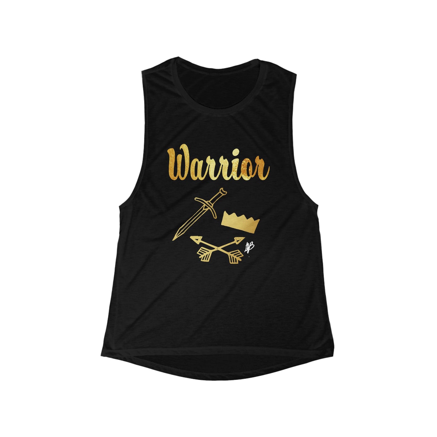 Women's Gold and Bold Warrior - Flowy Scoop Muscle Tank