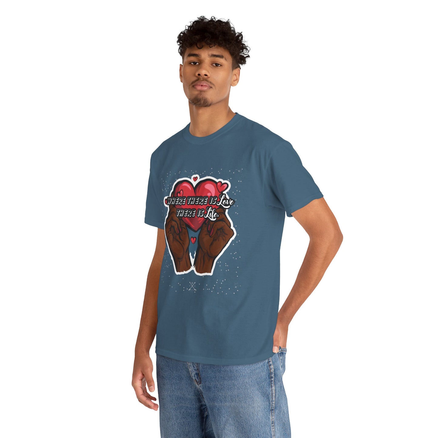 Love is Life Quote - Unisex Heavy Cotton Tee