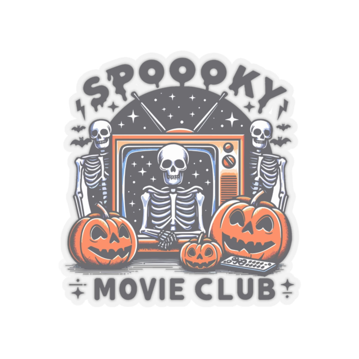 Spooky Movie Club Themed - Kiss-cut Stickers