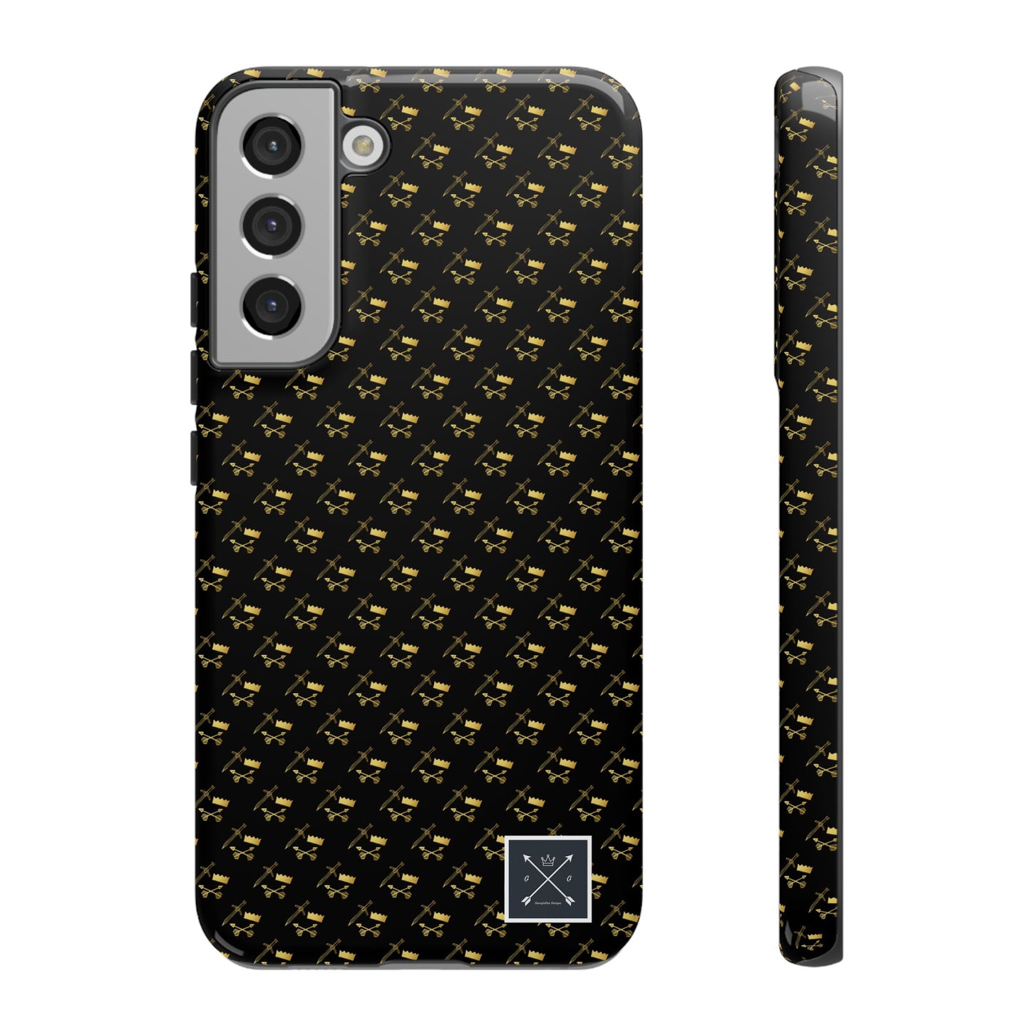 Gold and Bold Warrior Pattern - Tough Phone Cases