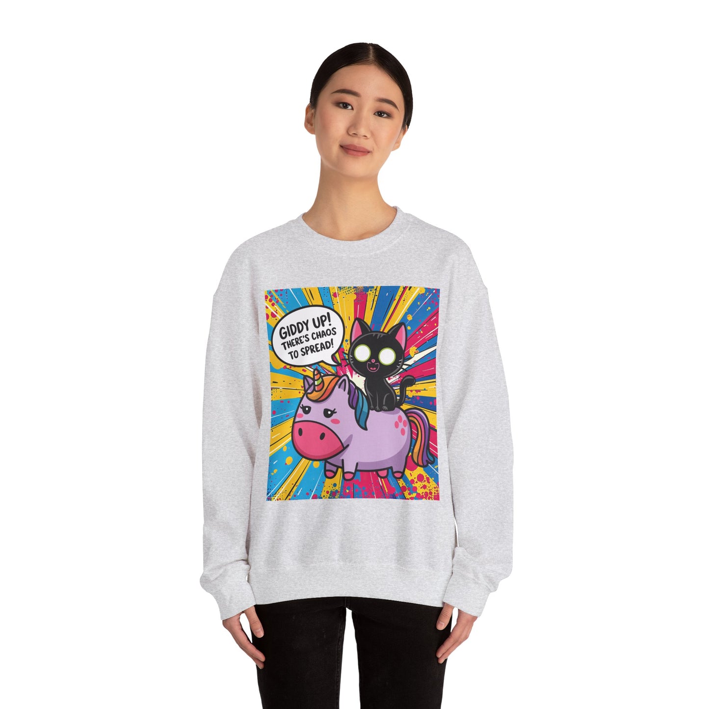 Giddy Up There's Chaos to Spread - Crewneck Sweatshirt