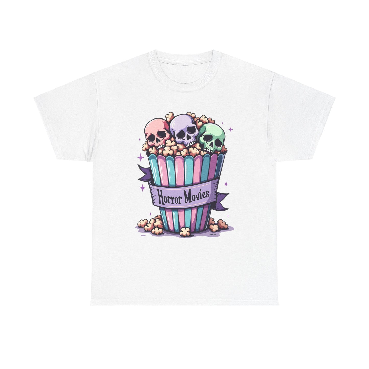 Horror Movies Popcorn Bucket - Unisex Heavy Cotton Tee