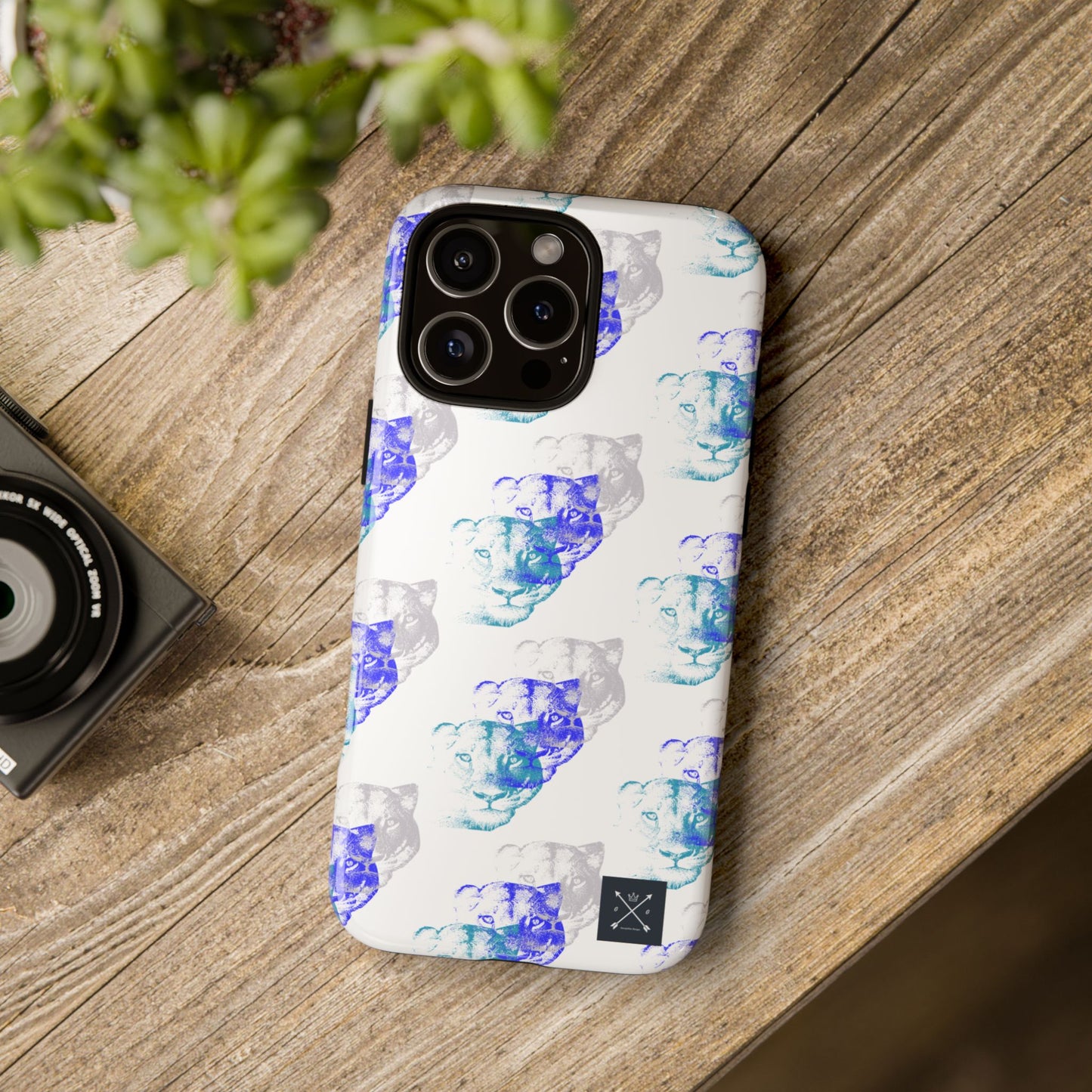 Lioness Arising (white/pattern) - Tough Phone Cases