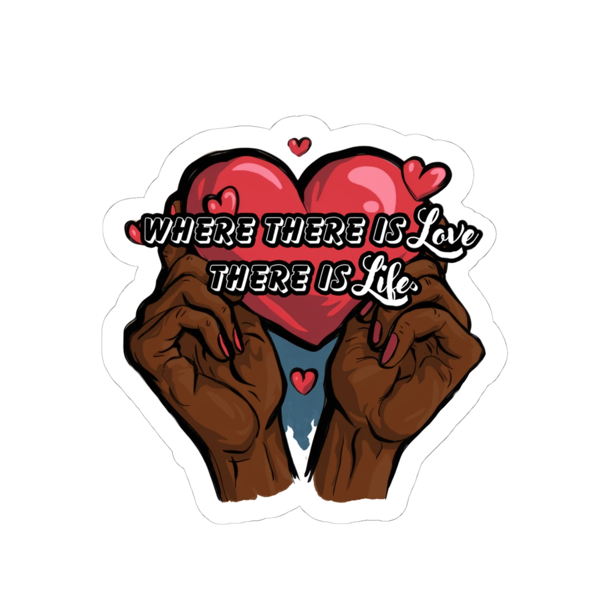 Kiss-Cut "Love is Life" Stickers