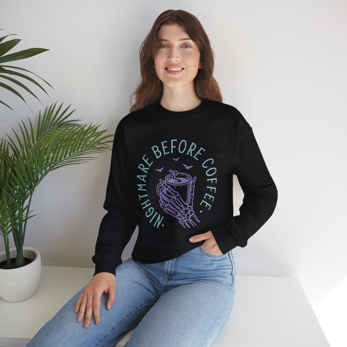 Nightmare Before Coffee - Unisex Heavy Blend™ Crewneck Sweatshirt