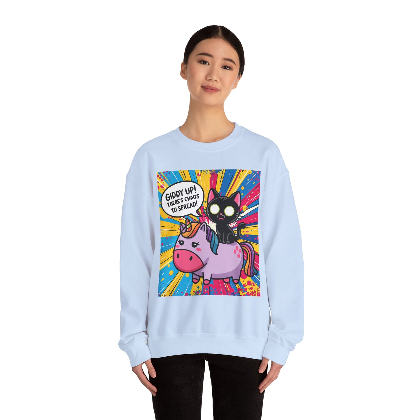 Giddy Up There's Chaos to Spread - Crewneck Sweatshirt