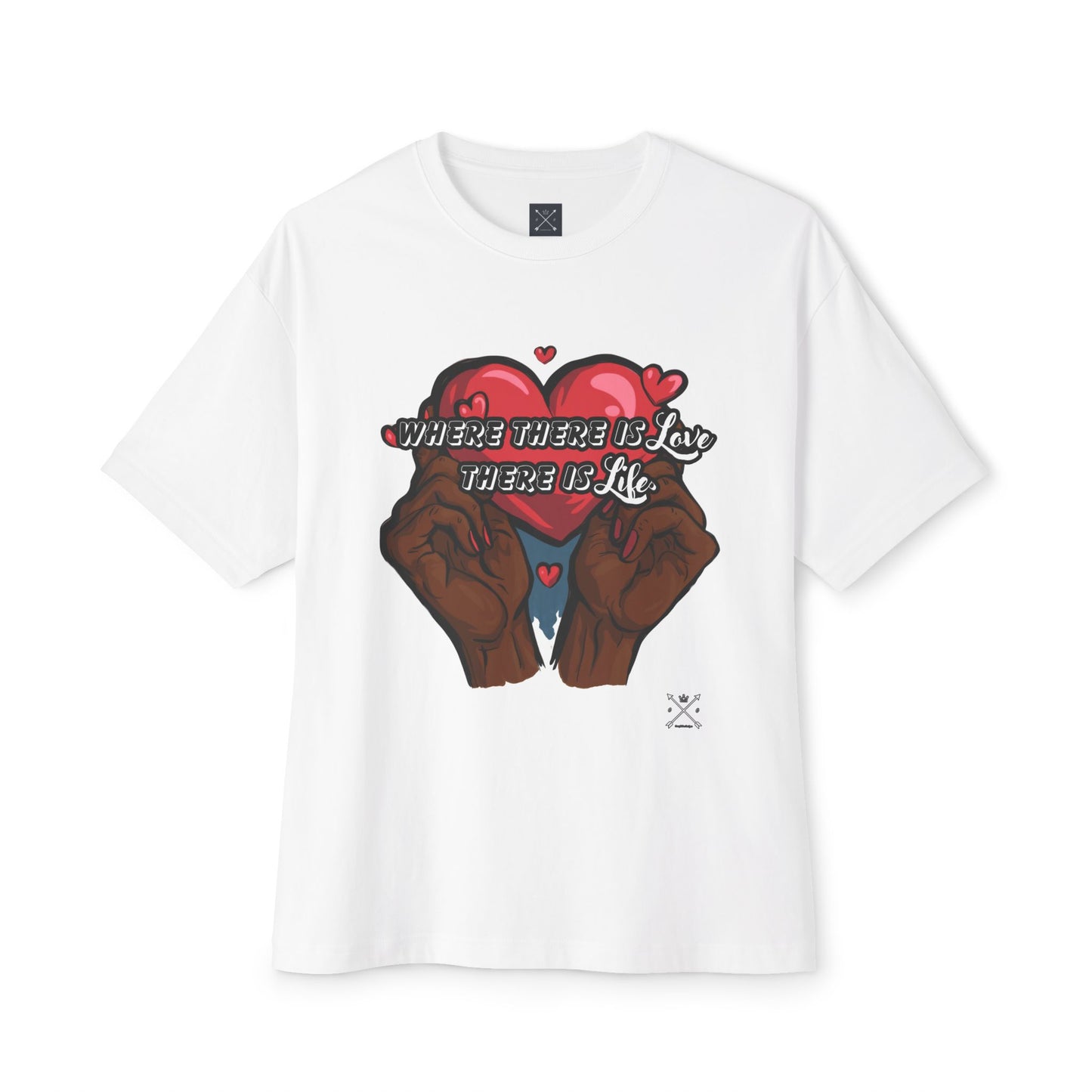 "Love & Life" Quote - Boxy Unisex Oversized T-Shirt