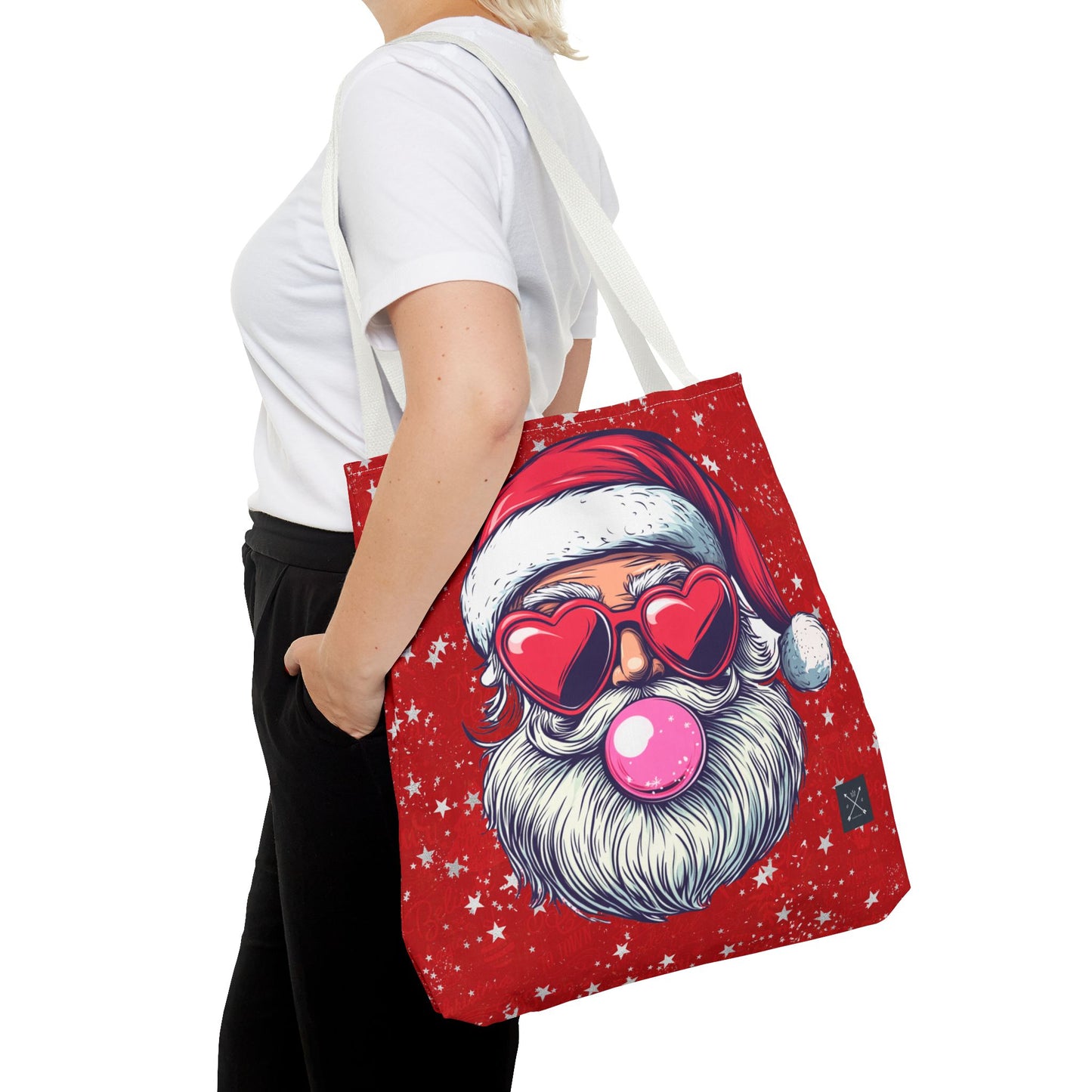 Retro Bubblegum Santa - Tote Bag (AOP)