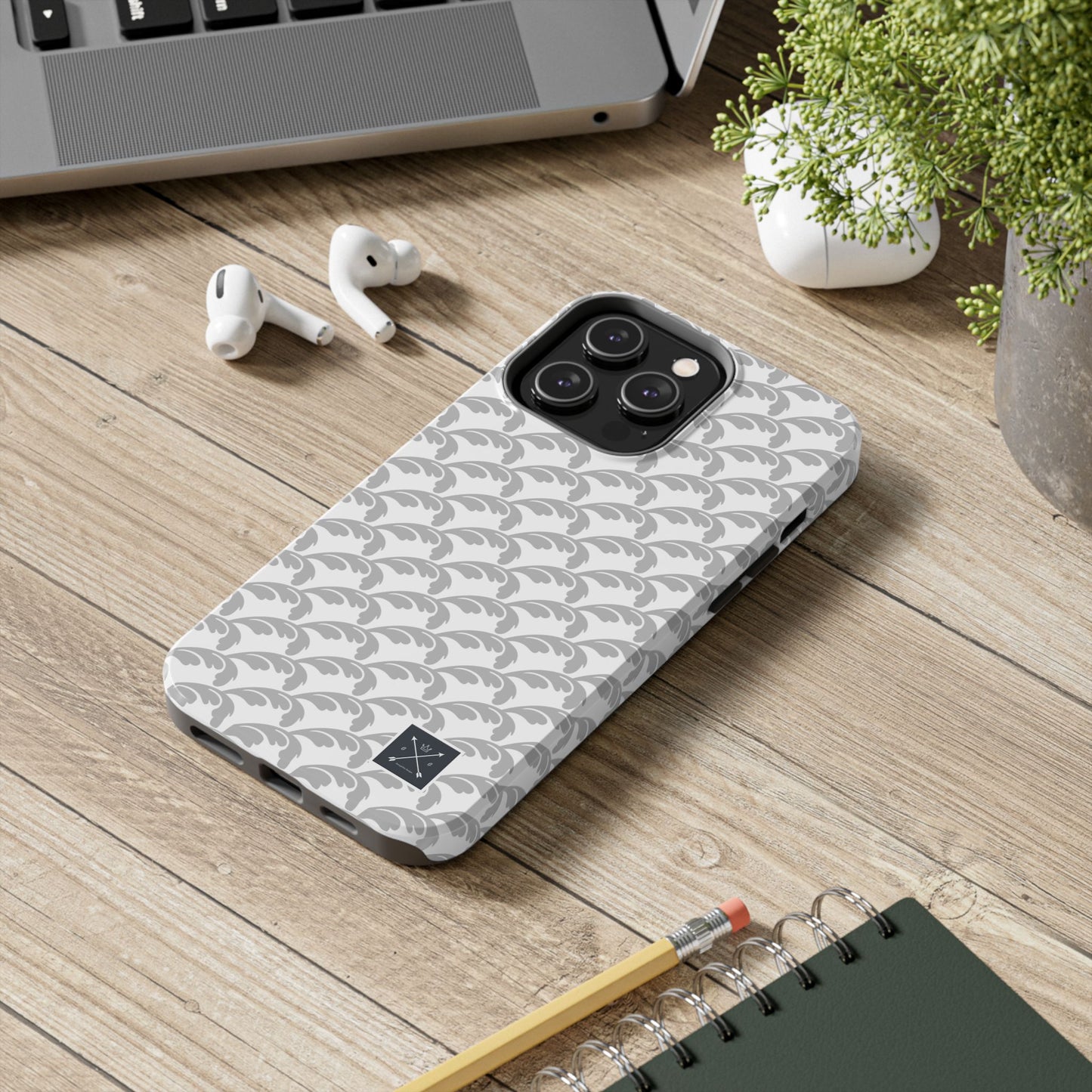 Beautiful Beloved Flourish (white/silver) - Tough Phone Cases