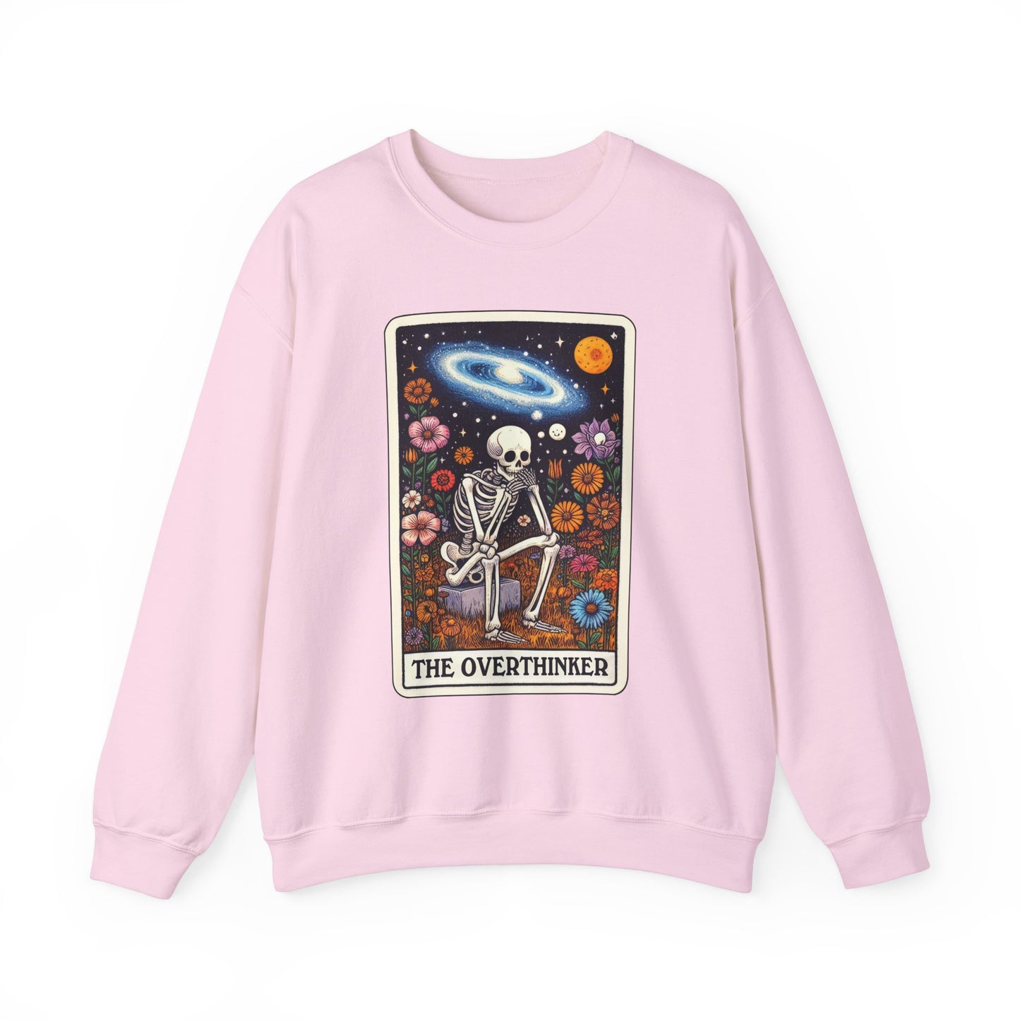The Overthinker Skeleton Tarot Card - Sweatshirt