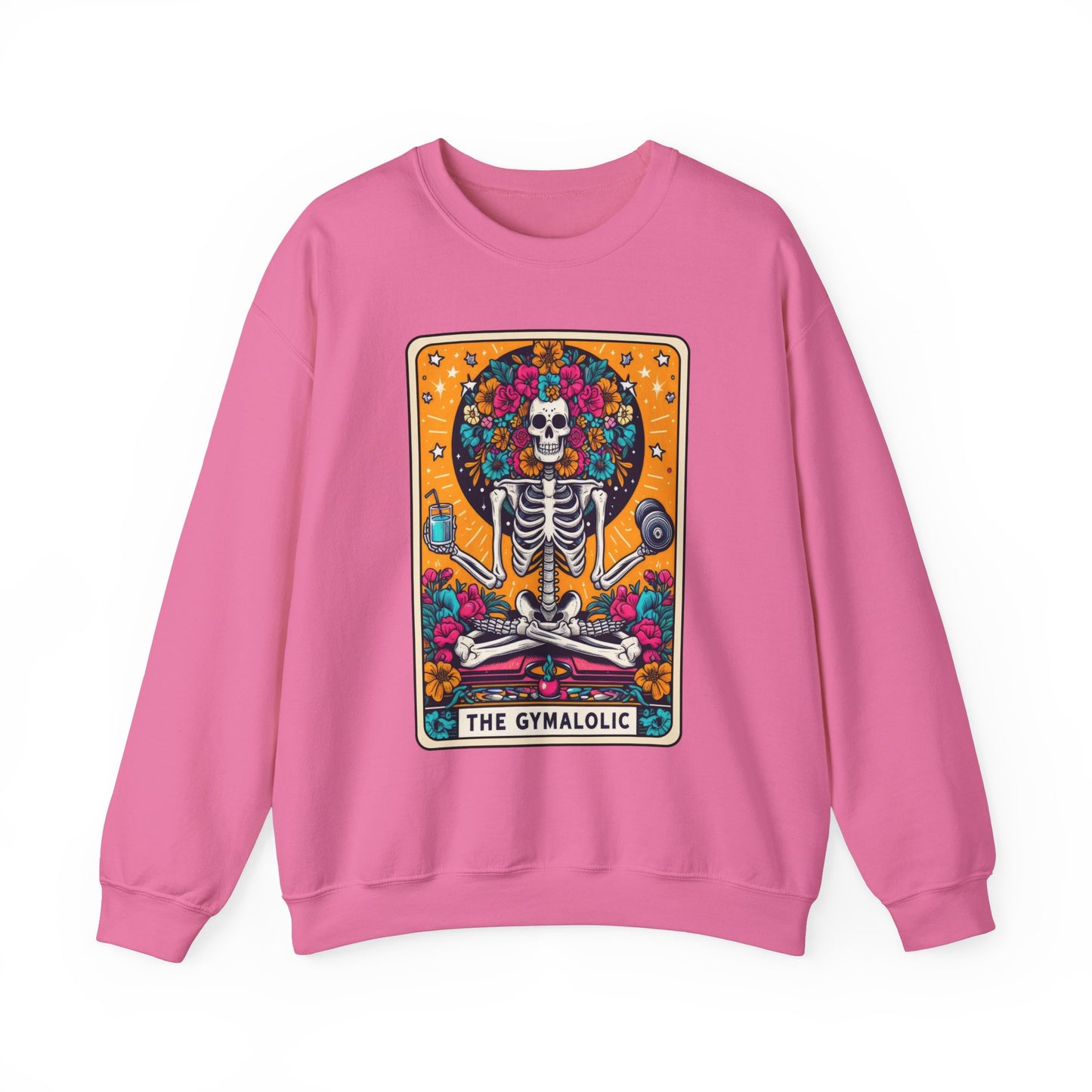 Gymaholic Skeleton Tarot Card - Unisex Heavy Blend™ Sweatshirt