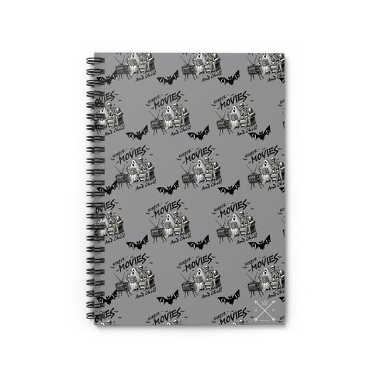 Horror Movie Nights and Chill - Spiral Notebook