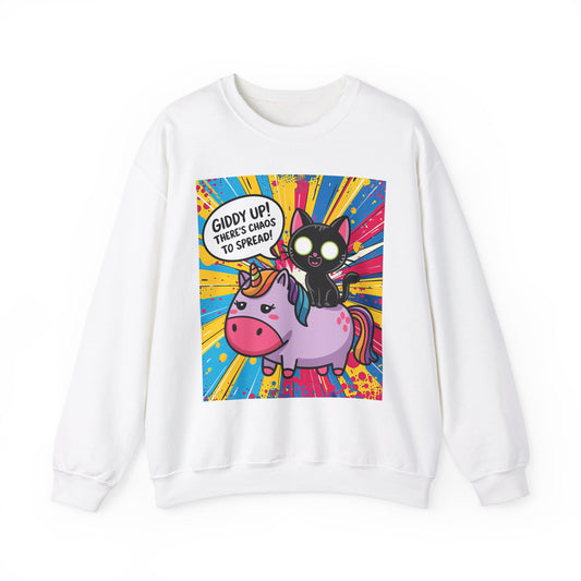 Giddy Up There's Chaos to Spread - Crewneck Sweatshirt