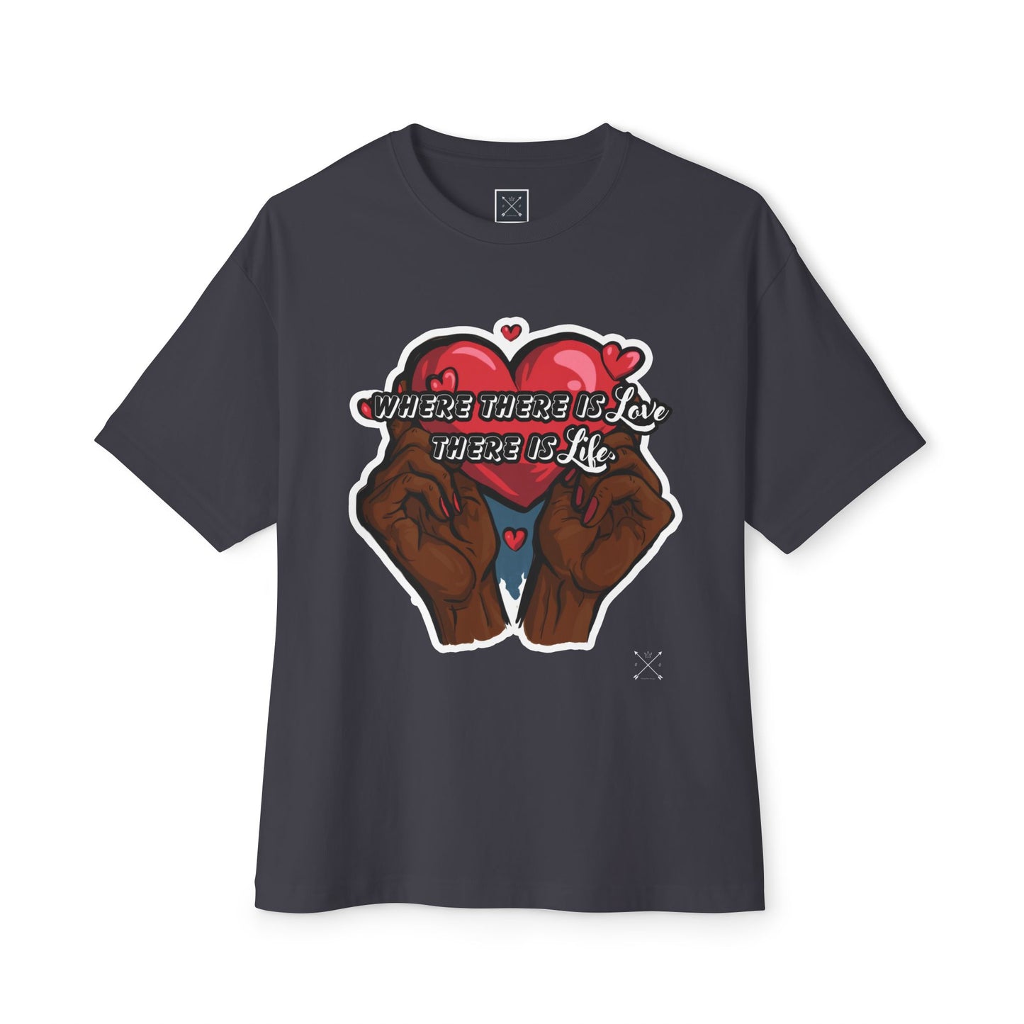 "Love & Life" Quote - Boxy Unisex Oversized T-Shirt