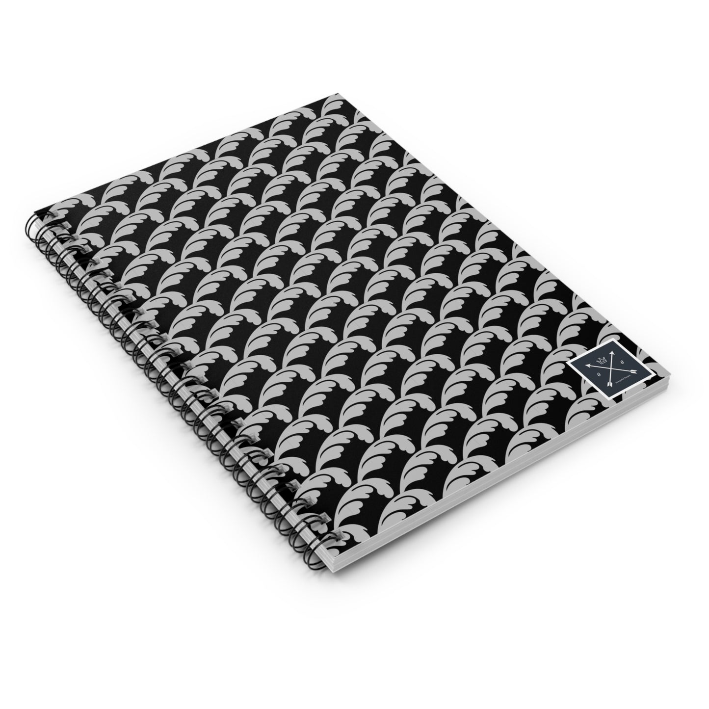 Beautiful Beloved Flourish (silver/black) - Spiral Notebook - Ruled Line