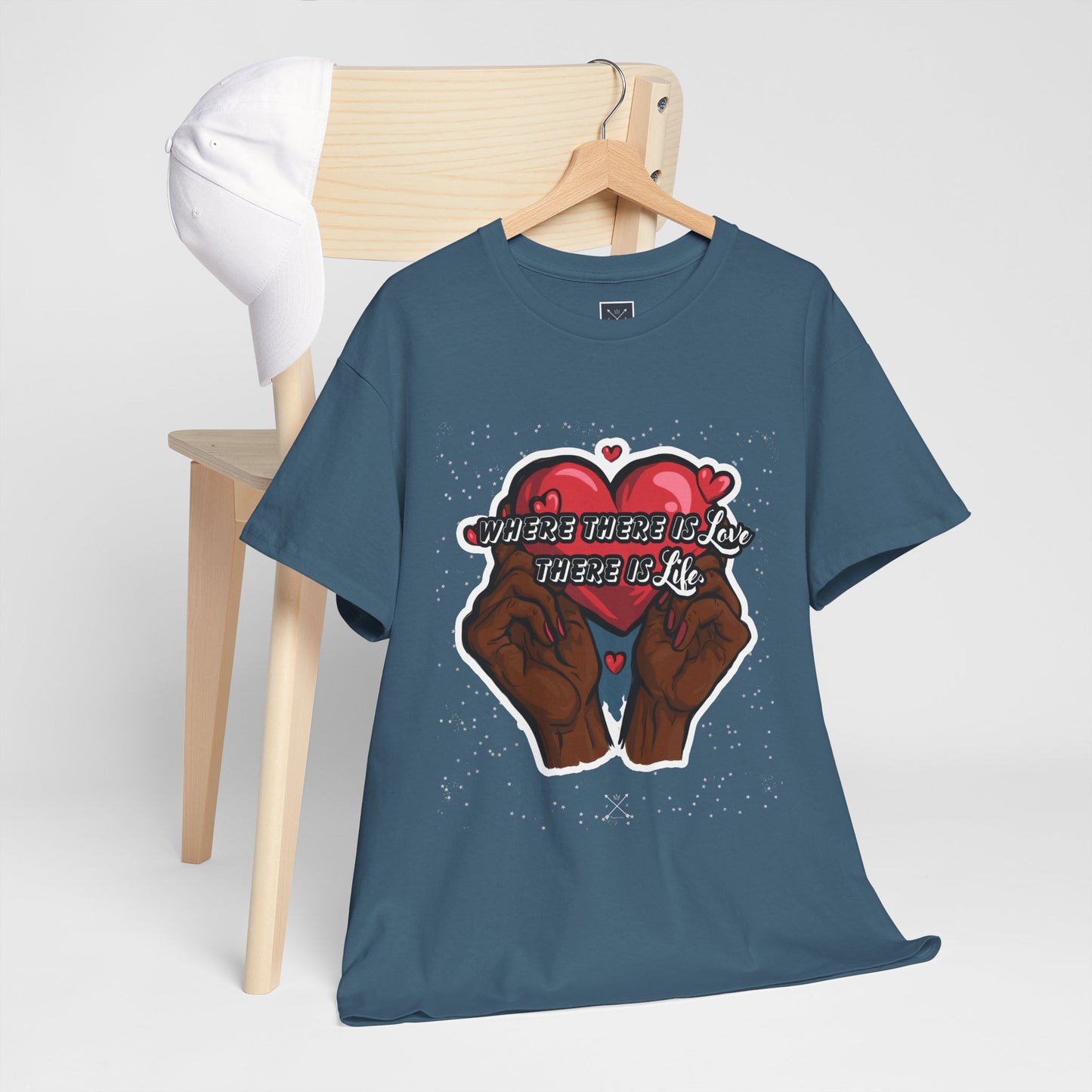 Love is Life Quote - Unisex Heavy Cotton Tee