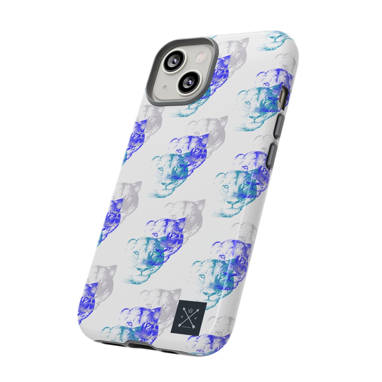 Lioness Arising (white/pattern) - Tough Phone Cases