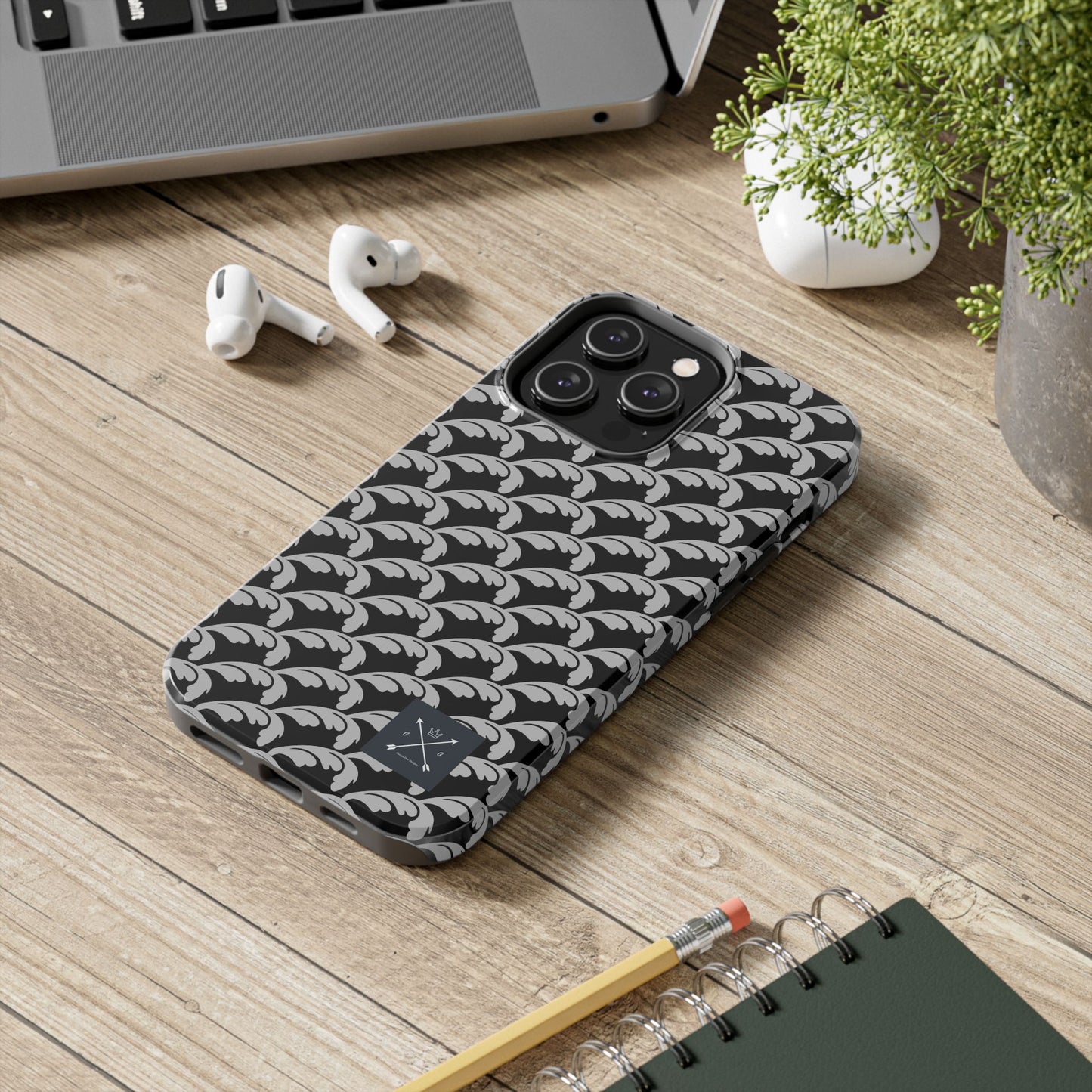 Beautiful Beloved One Flourish (silver/black) - Tough Phone Cases