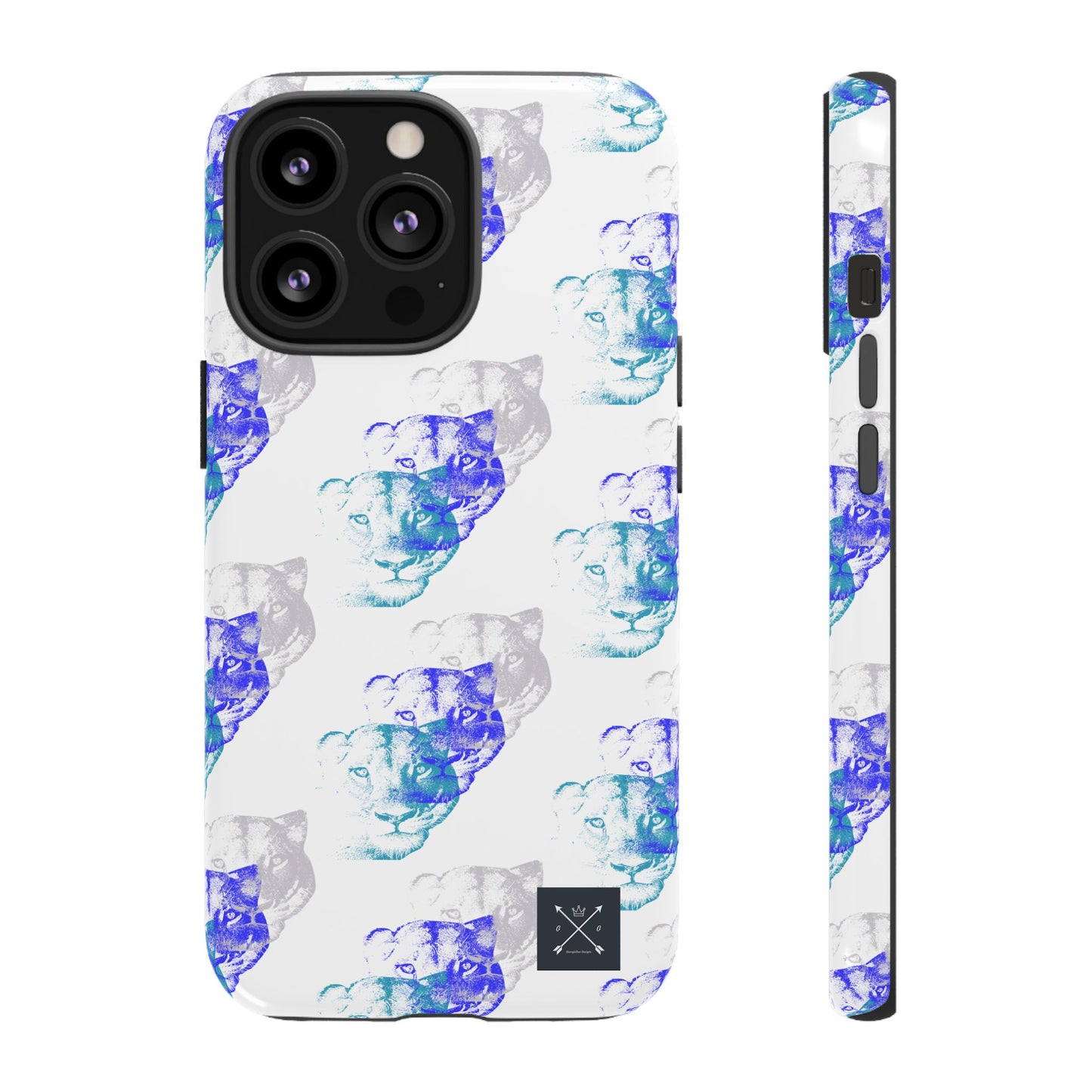 Lioness Arising (white/pattern) - Tough Phone Cases