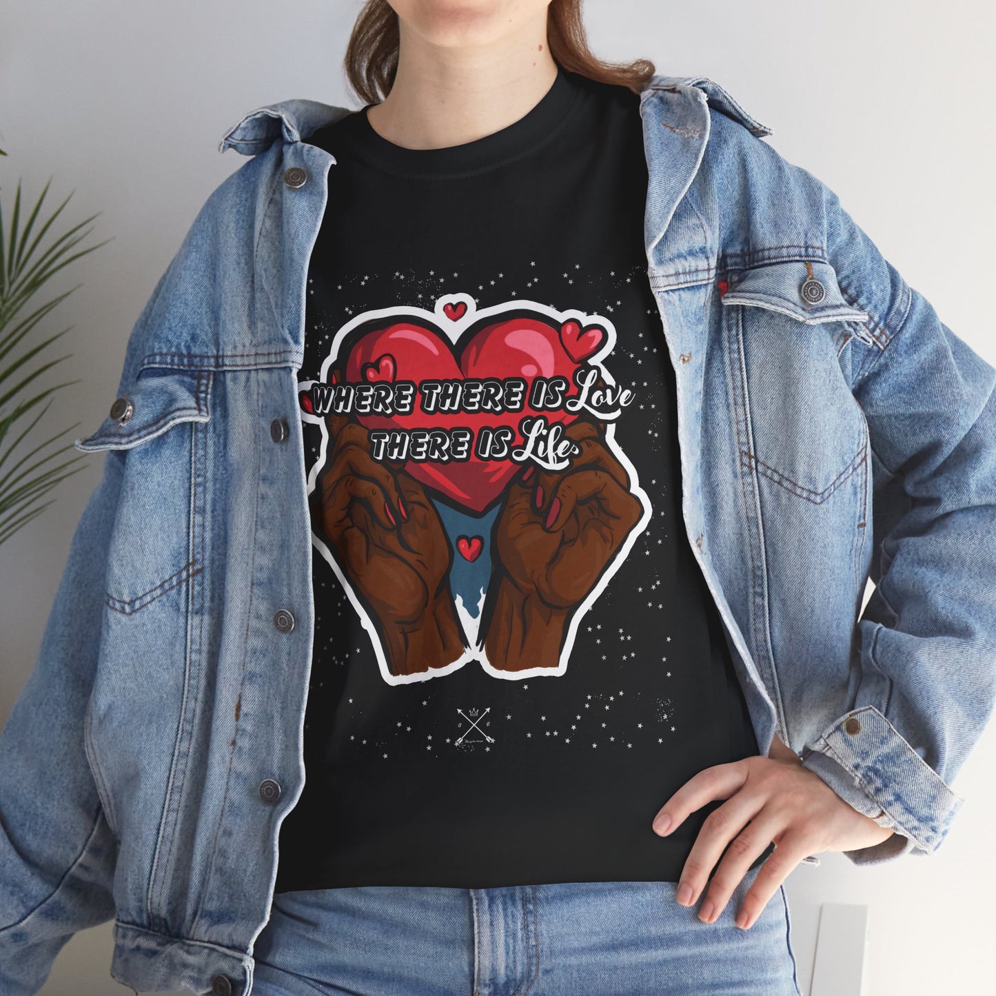 Love is Life Quote - Unisex Heavy Cotton Tee