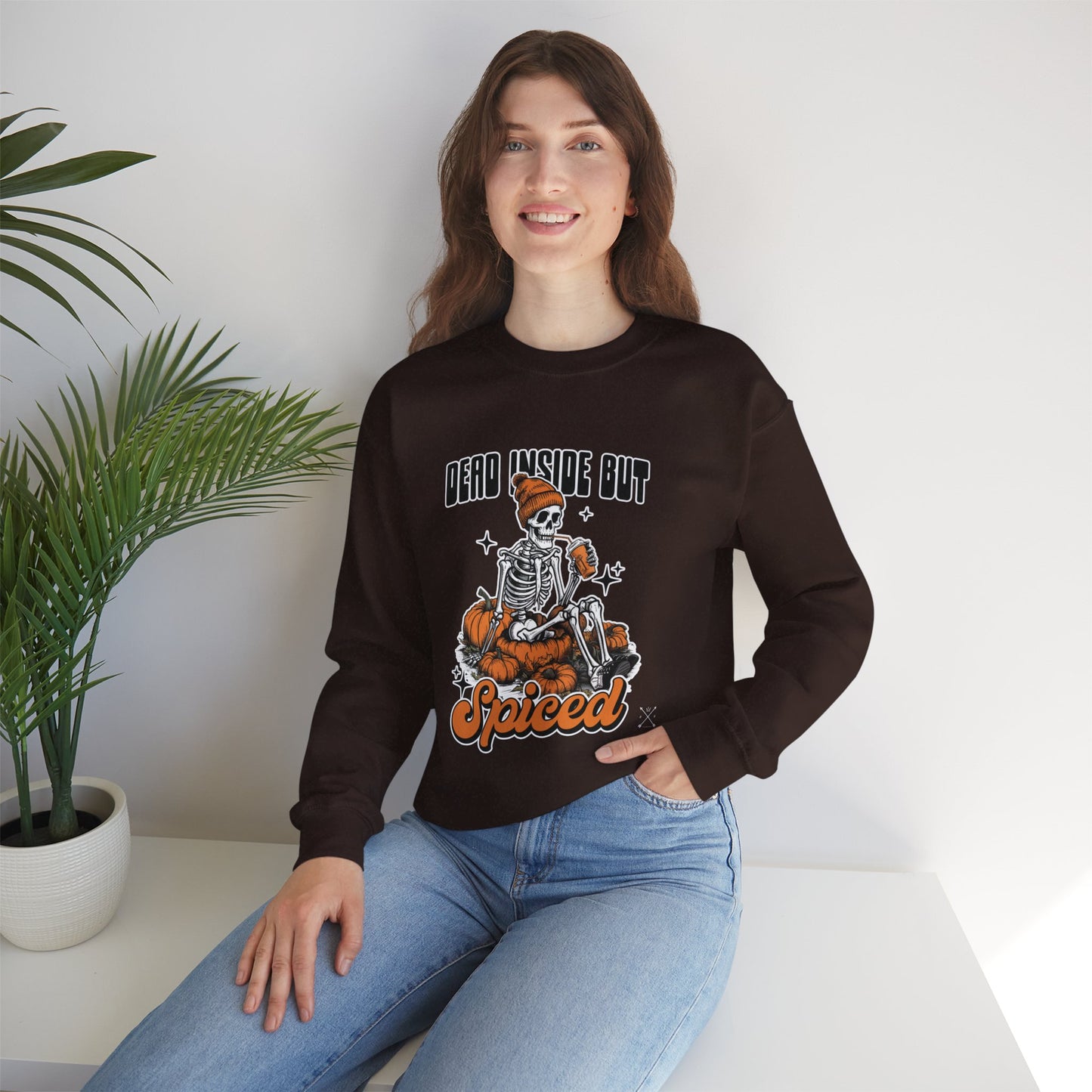 Dead Inside But Spiced - Unisex Heavy Blend™ Crewneck Sweatshirt