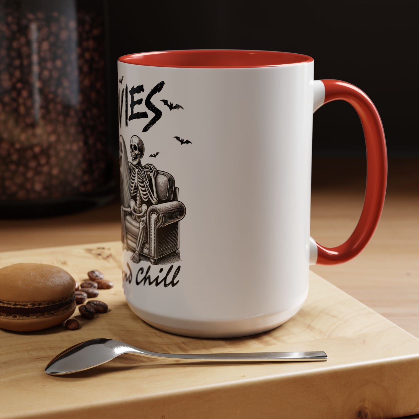 Horror Movies and Chill - Accent Coffee Mug (11, 15oz)