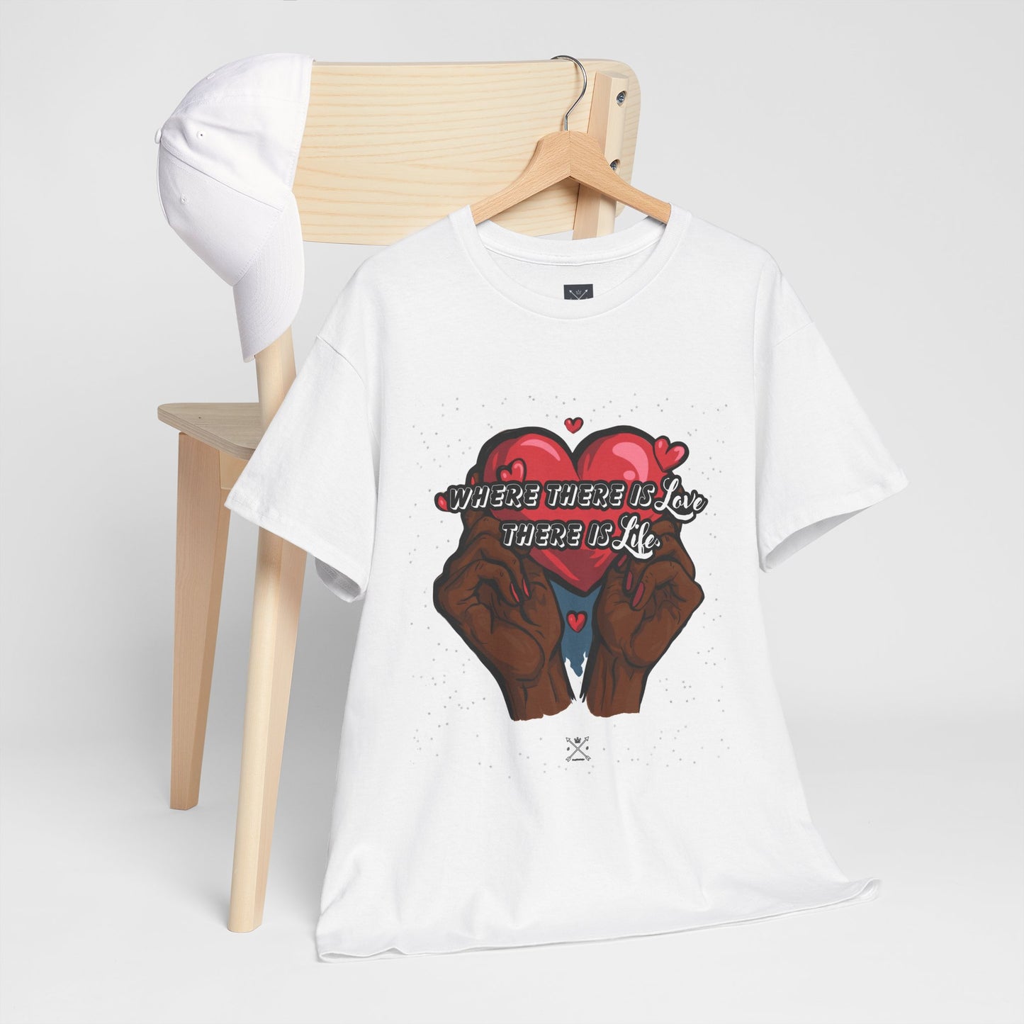 Love is Life Quote - Unisex Heavy Cotton Tee