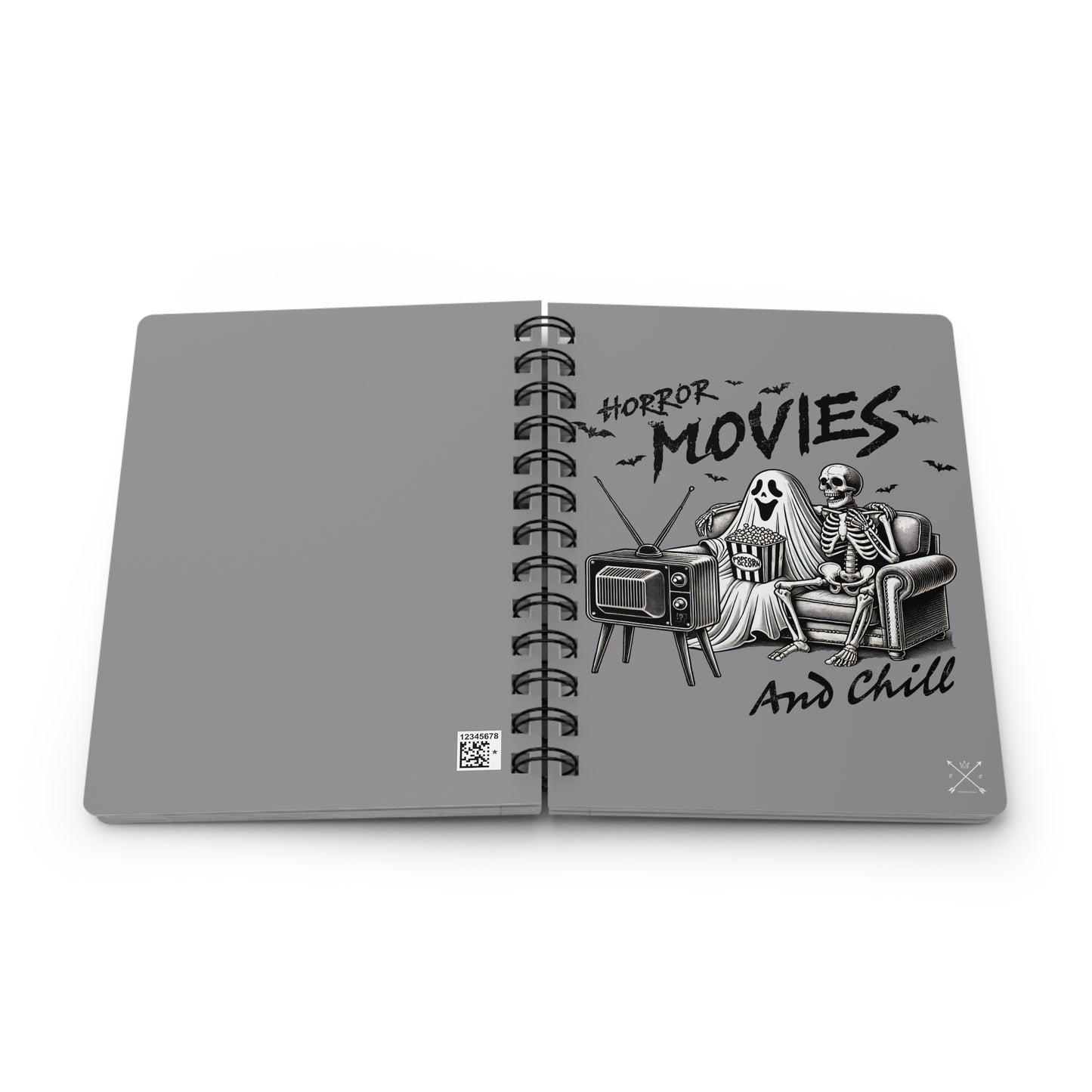 Horror Movie Nights and Chill - Spiral Notebook