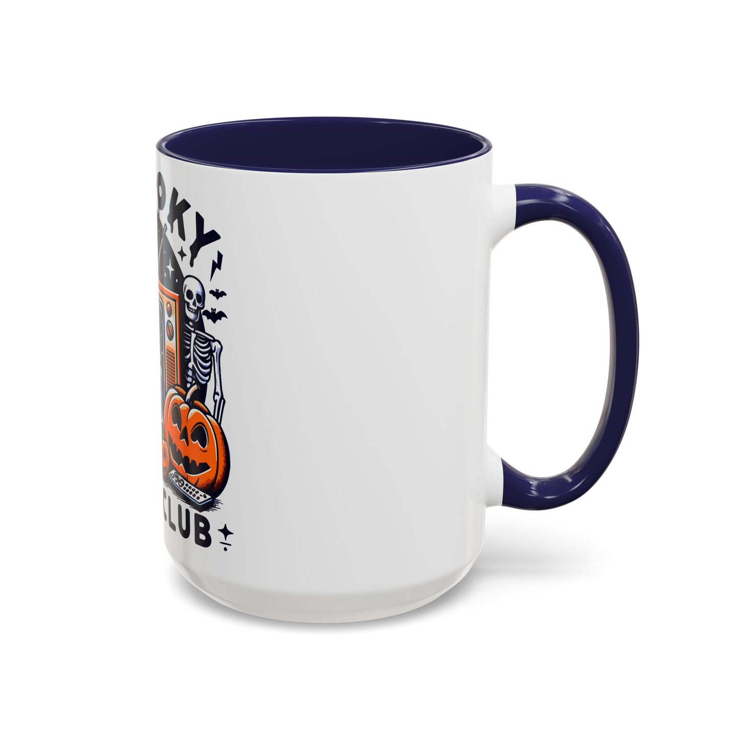 Spooky Movie Club Skeletons - Color Accent Coffee Mug