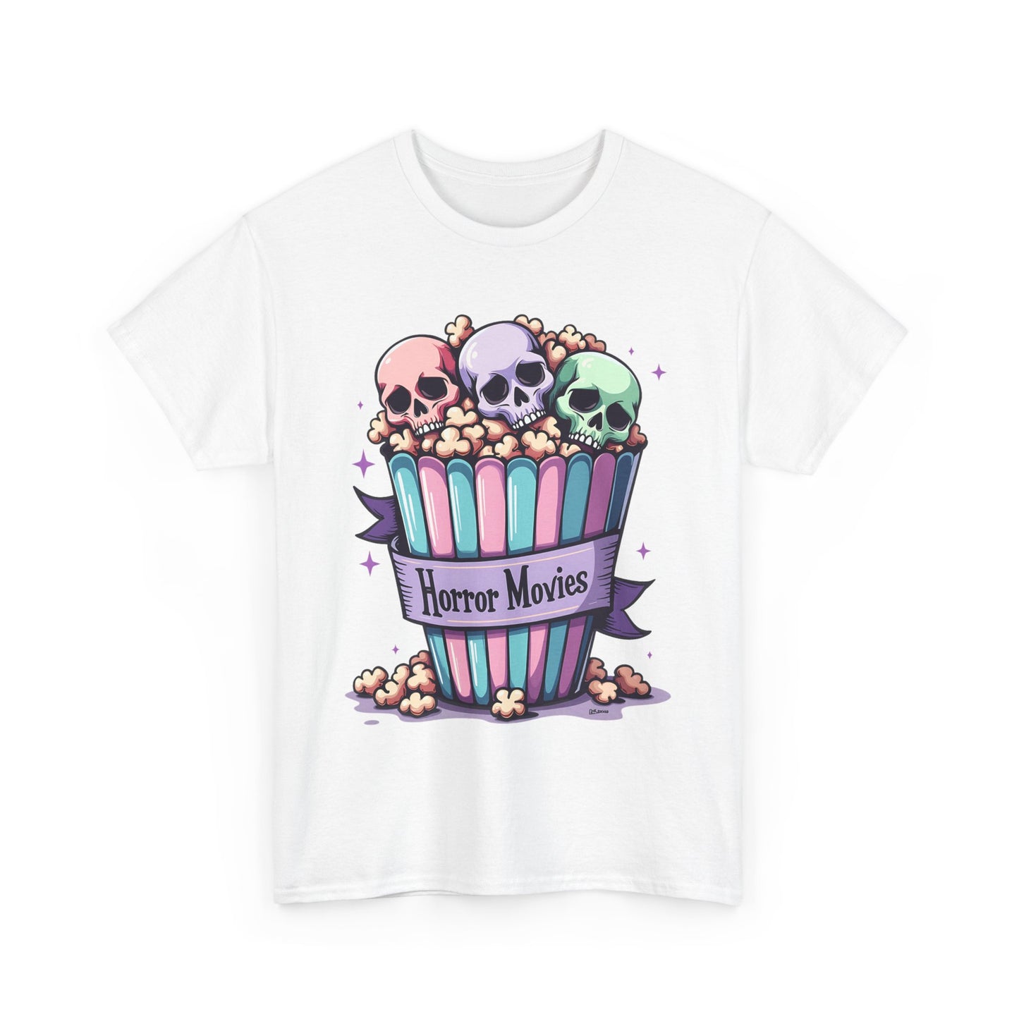 Horror Movies Popcorn Bucket - Unisex Heavy Cotton Tee