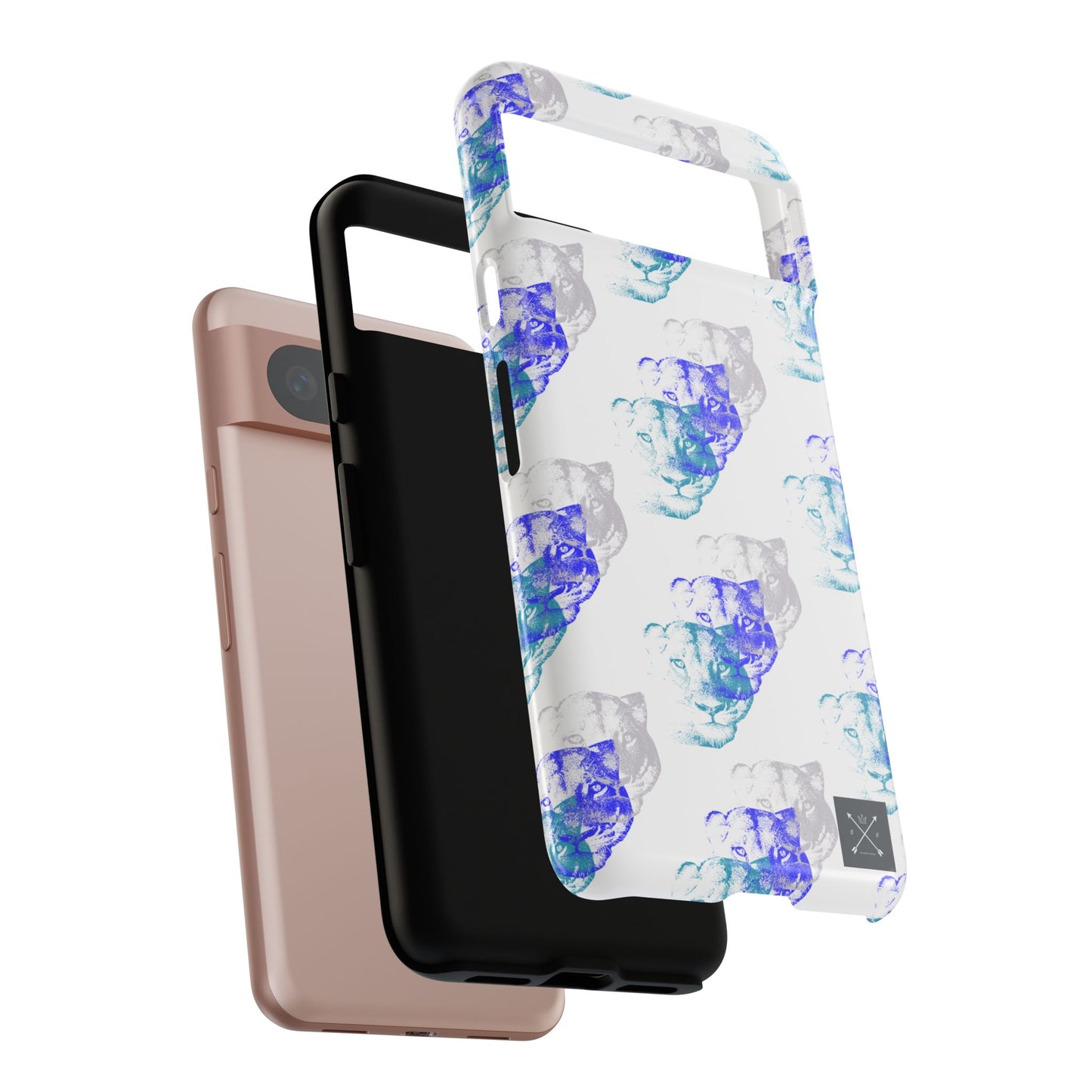 Lioness Arising (white/pattern) - Tough Phone Cases