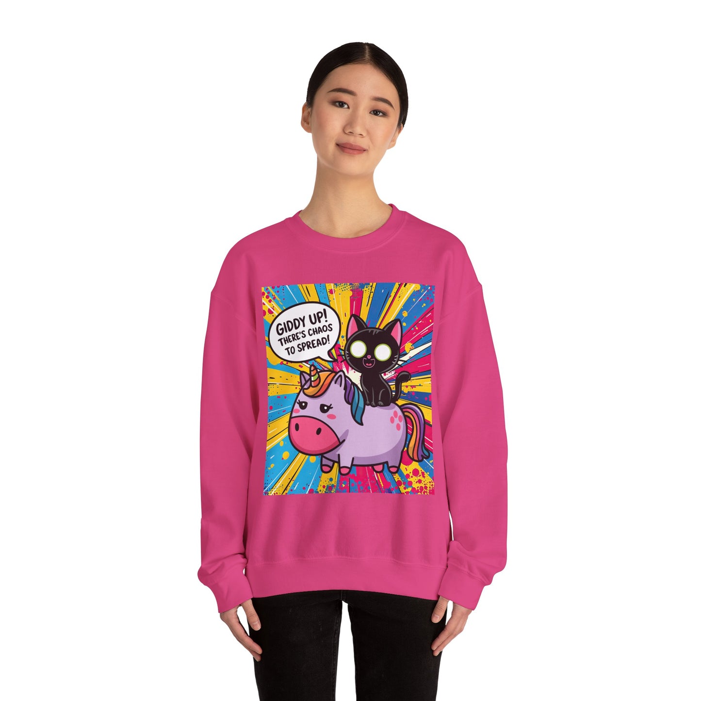 Giddy Up There's Chaos to Spread - Crewneck Sweatshirt
