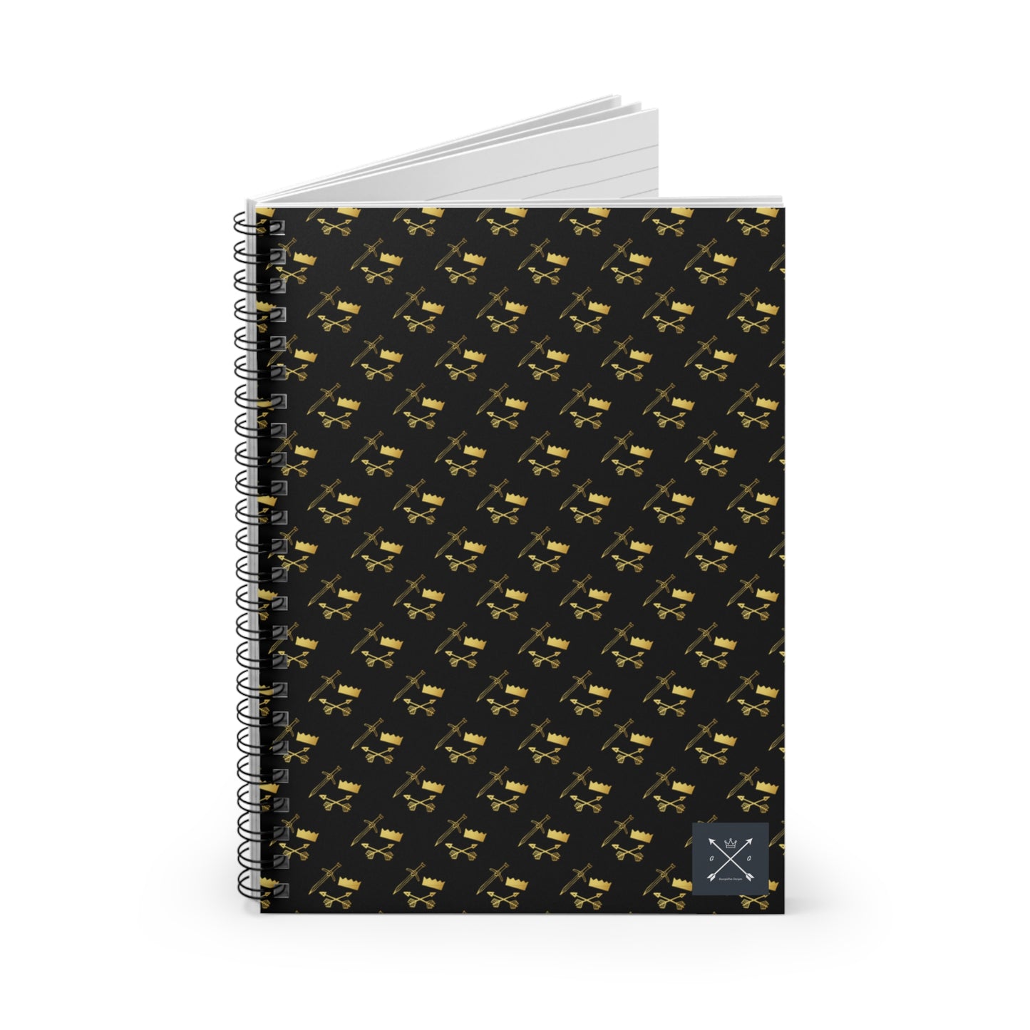 Gold and Bold Warrior - Spiral Notebook - Ruled Line