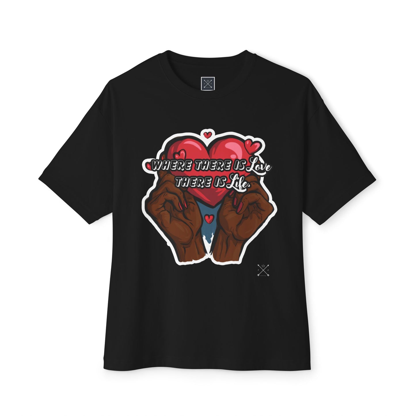 "Love & Life" Quote - Boxy Unisex Oversized T-Shirt