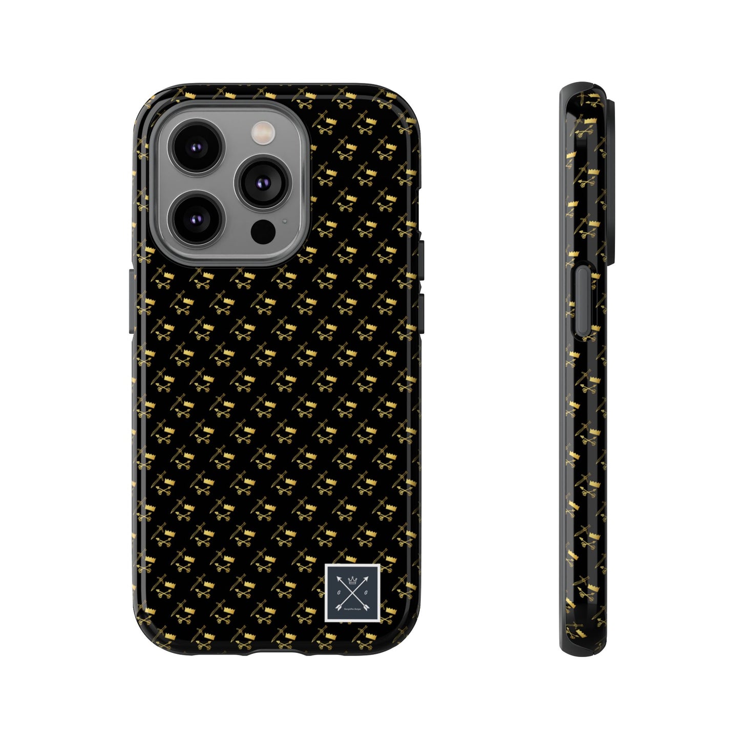 Gold and Bold Warrior Pattern - Tough Phone Cases