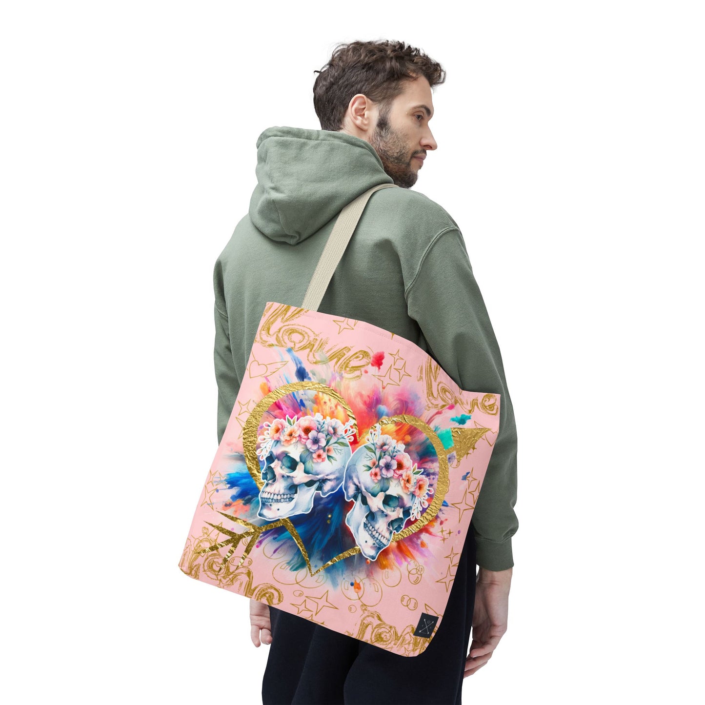 Love is Golden Watercolor (pink) - Tote Bag (AOP)