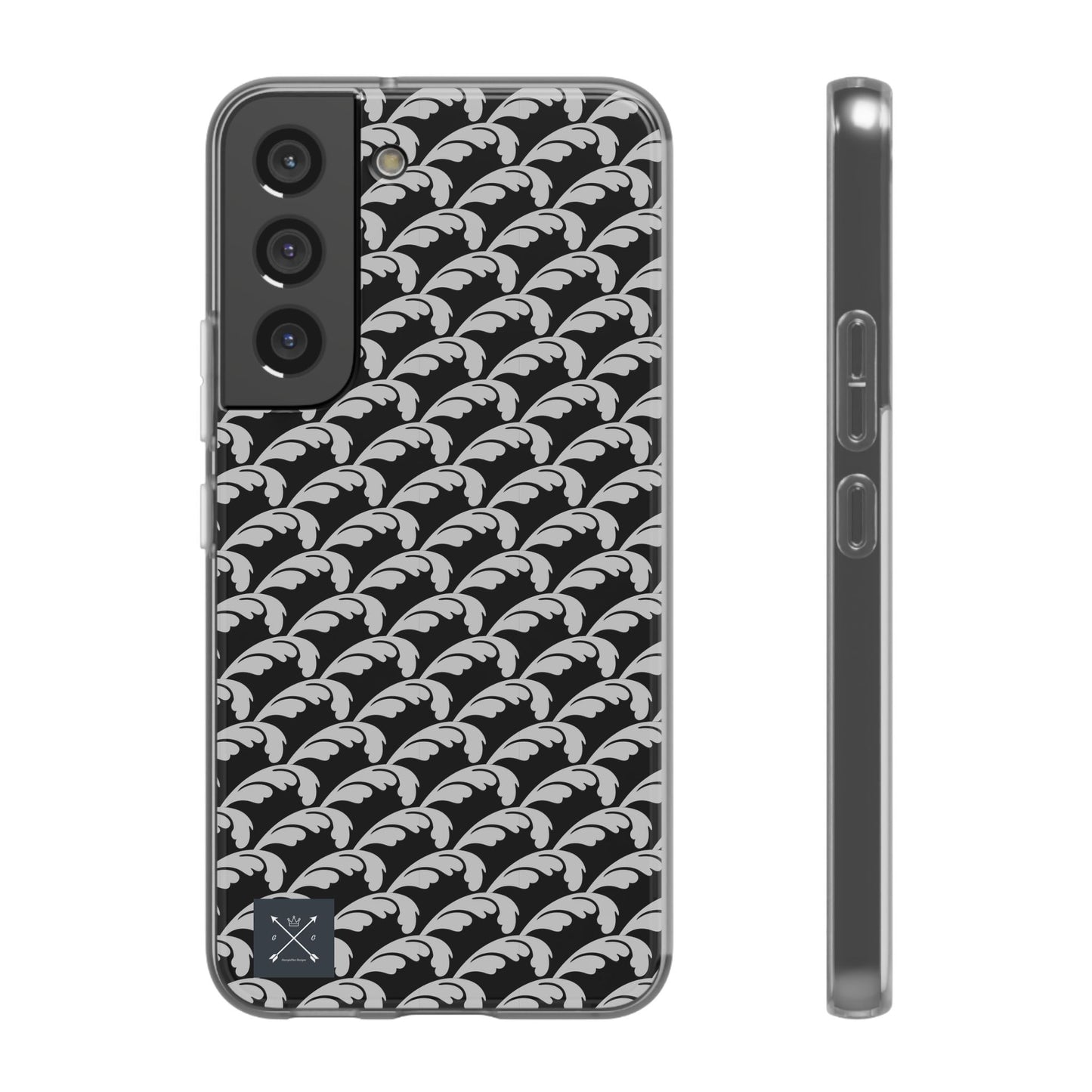 Beautiful Beloved Flourish (silver/black) - Flexi Phone Cases