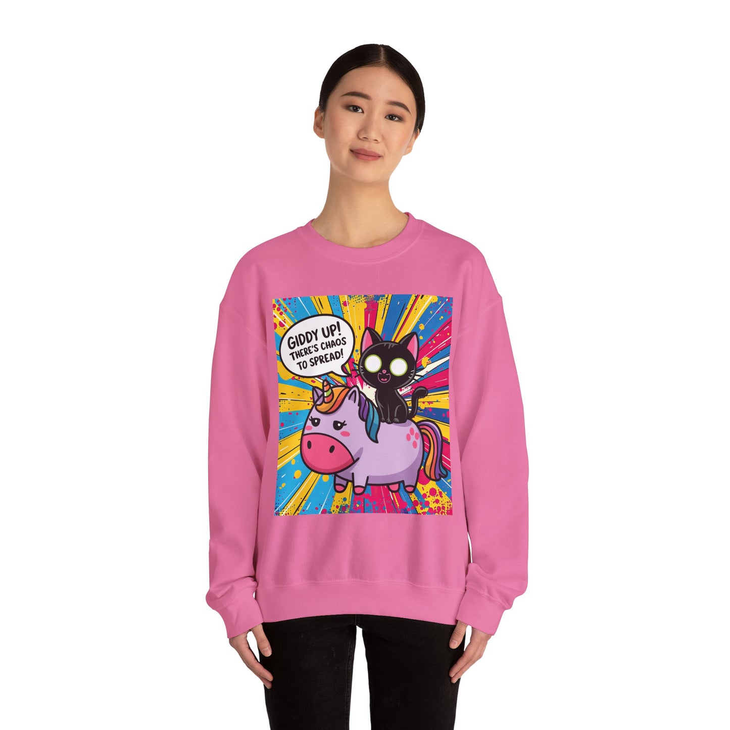 Giddy Up There's Chaos to Spread - Crewneck Sweatshirt