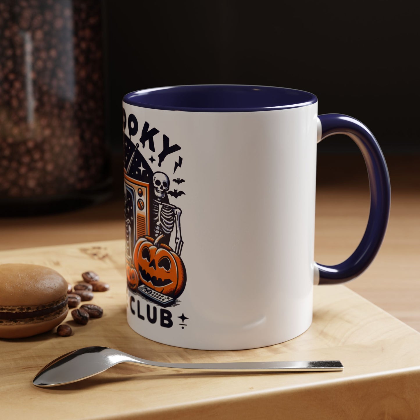 Spooky Movie Club Skeletons - Color Accent Coffee Mug