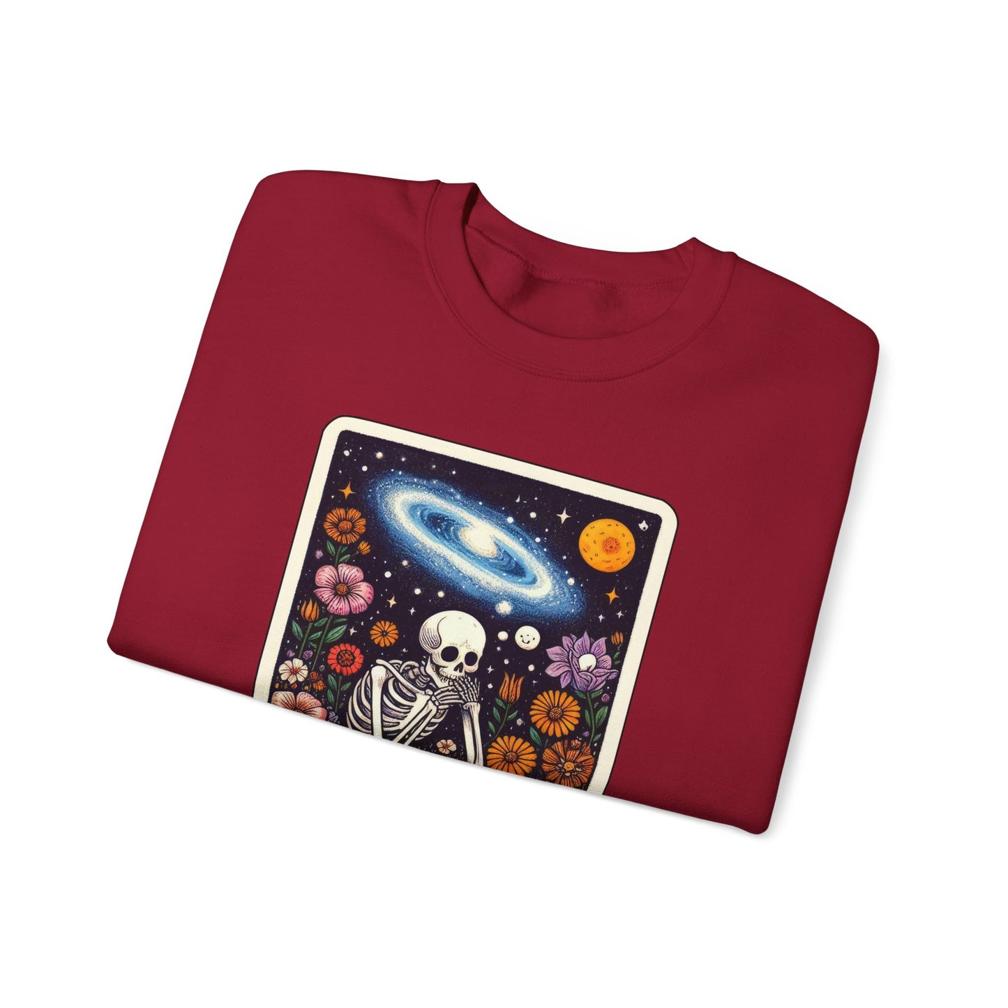 The Overthinker Skeleton Tarot Card - Sweatshirt