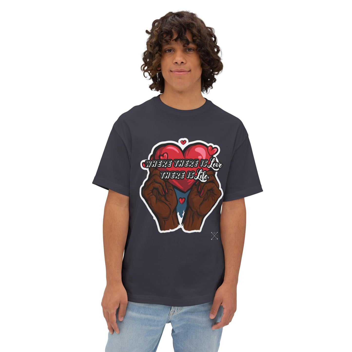"Love & Life" Quote - Boxy Unisex Oversized T-Shirt