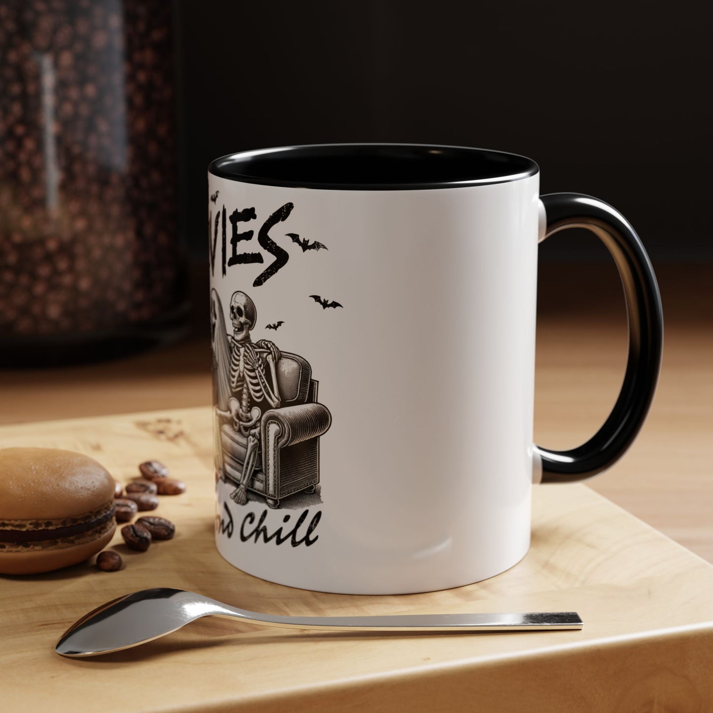 Horror Movies and Chill - Accent Coffee Mug (11, 15oz)