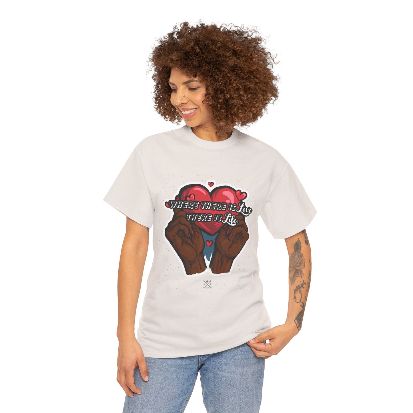 Love is Life Quote - Unisex Heavy Cotton Tee