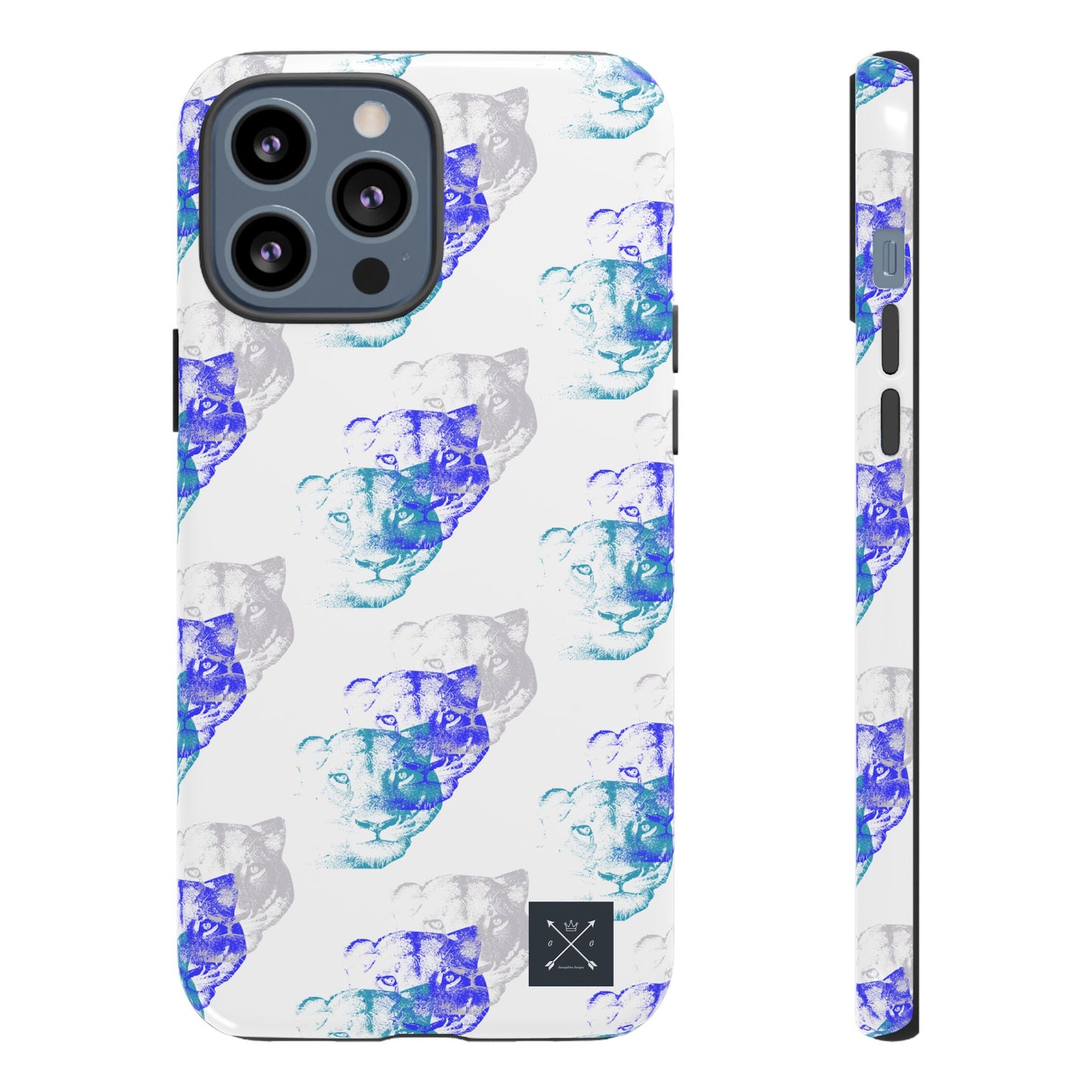 Lioness Arising (white/pattern) - Tough Phone Cases