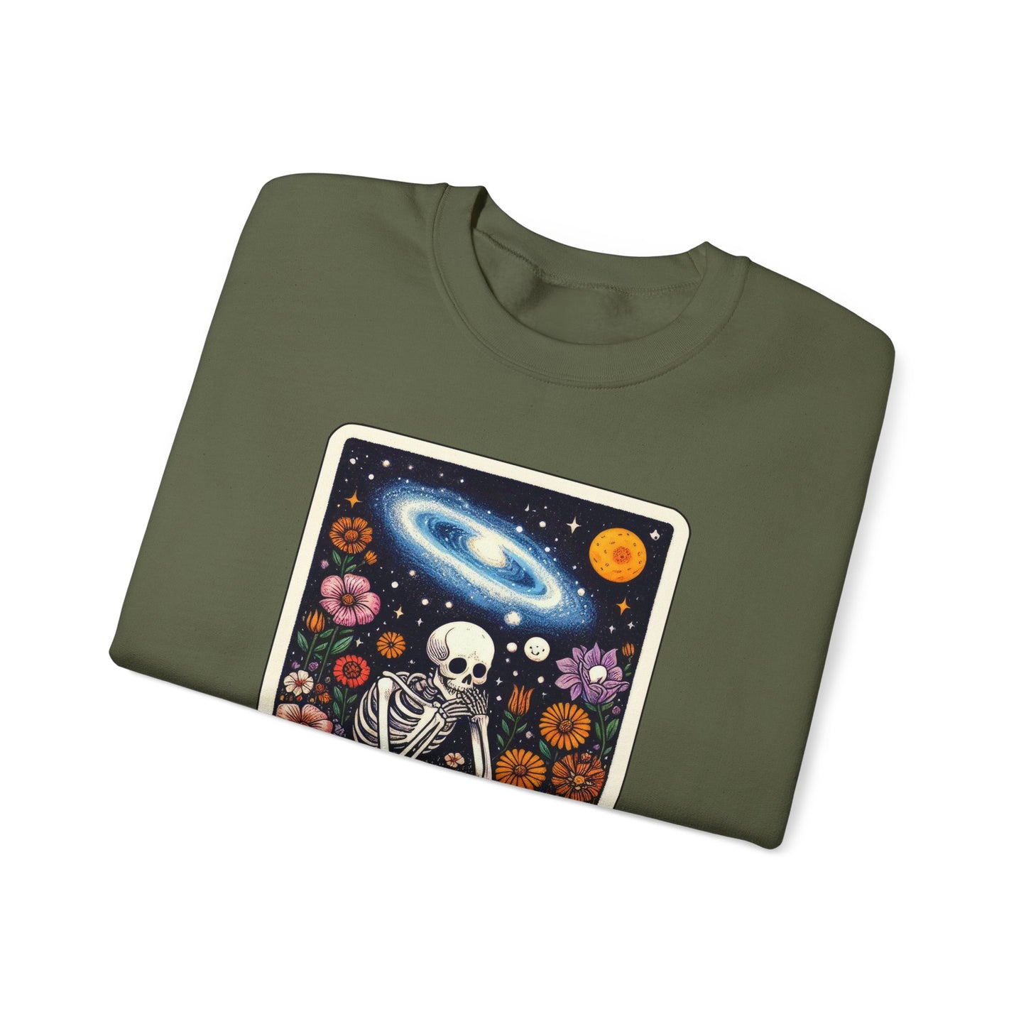 The Overthinker Skeleton Tarot Card - Sweatshirt