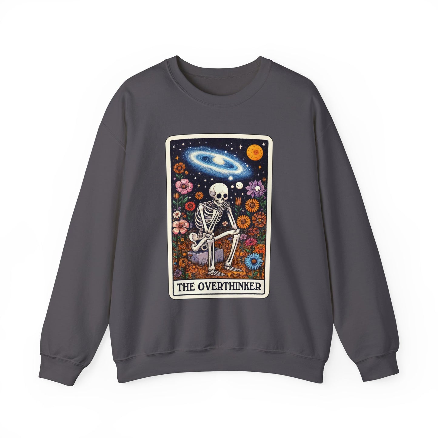 The Overthinker Skeleton Tarot Card - Sweatshirt