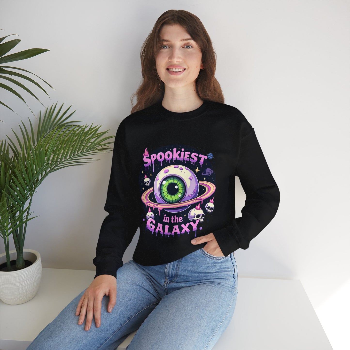 Spookiest in the Galaxy, Eyeball Planet Design - Sweatshirt