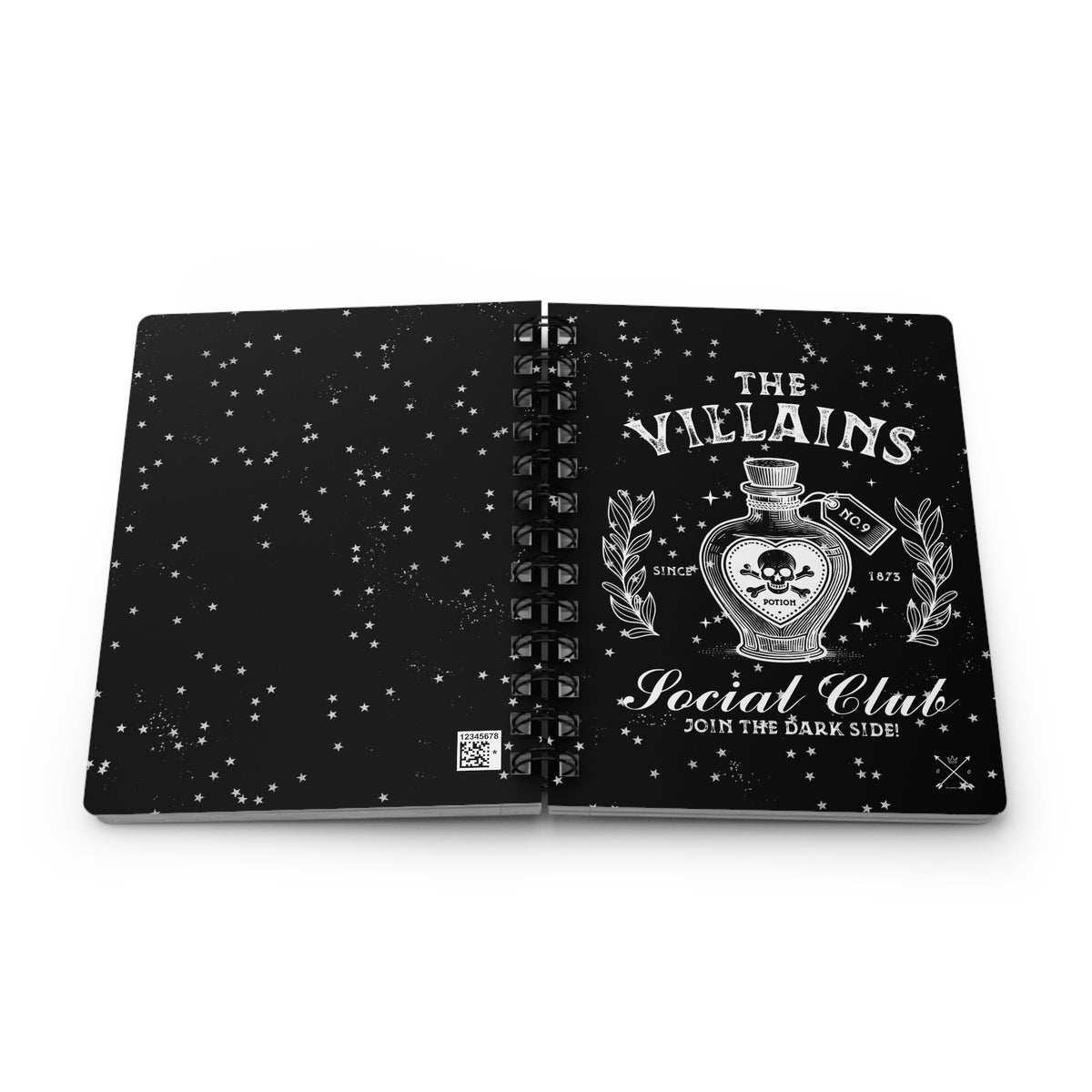 The Villains Social Club (white) - Spiral Notebook - Ruled Line