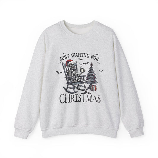 Just Waiting For Christmas Skeleton - Unisex Sweatshirt