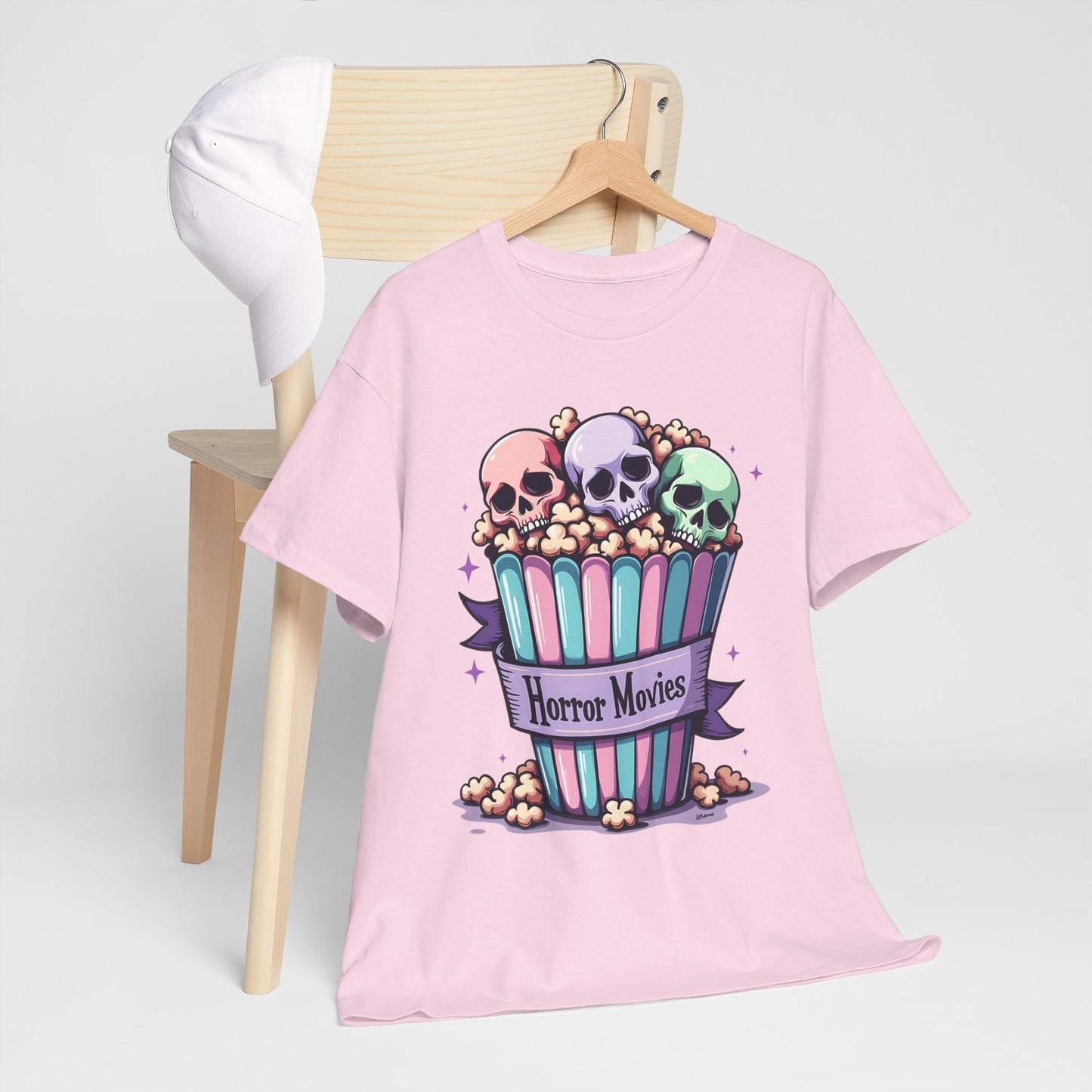 Horror Movies Popcorn Bucket - Unisex Heavy Cotton Tee